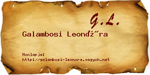 Galambosi Leonóra névjegykártya